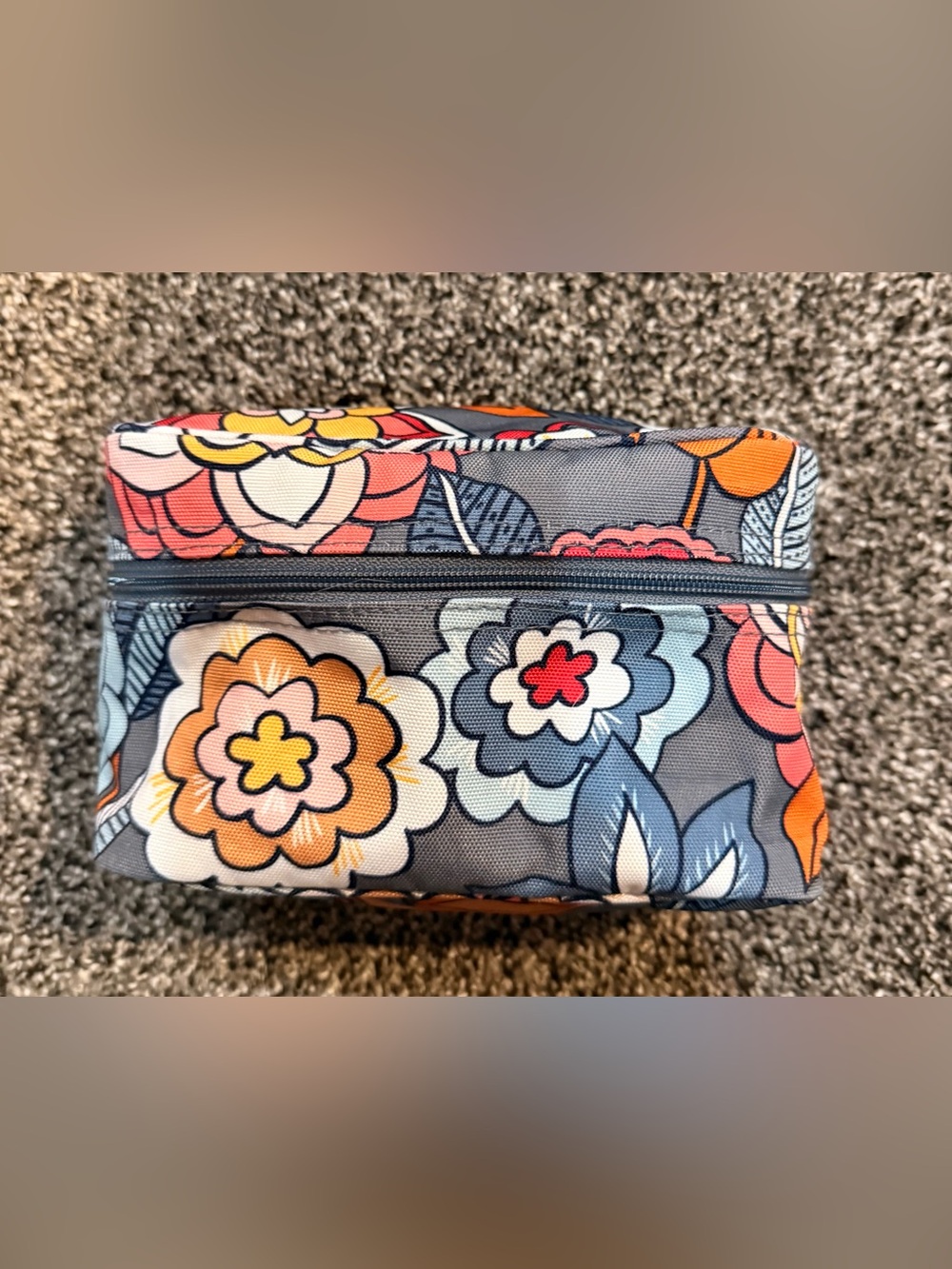Vera Bradley small makeup bag floral design